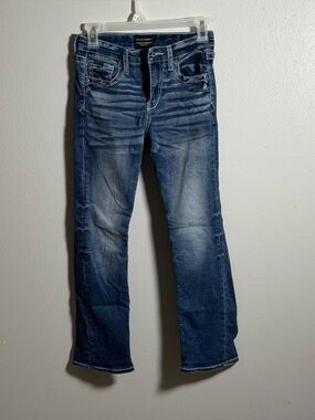 Buckle Black Kids Boys Fit No 109 Bootcut Jeans Denim Contrast Stitch 12R.